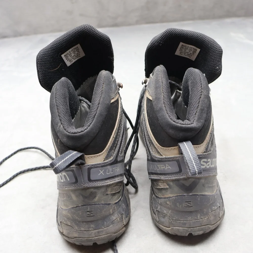 Salomon Mens 10 Hiking Boots Blue X Ultra 3 Mid GTX Gore-Tex‎ Waterproof Lace Up